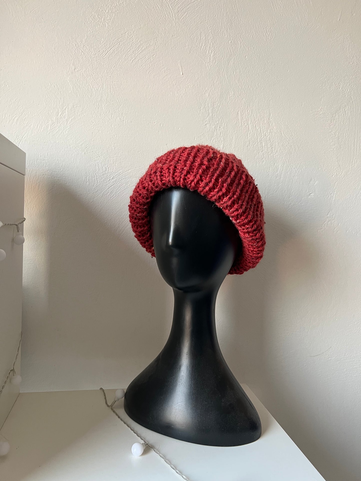 Chunky tweed beanie