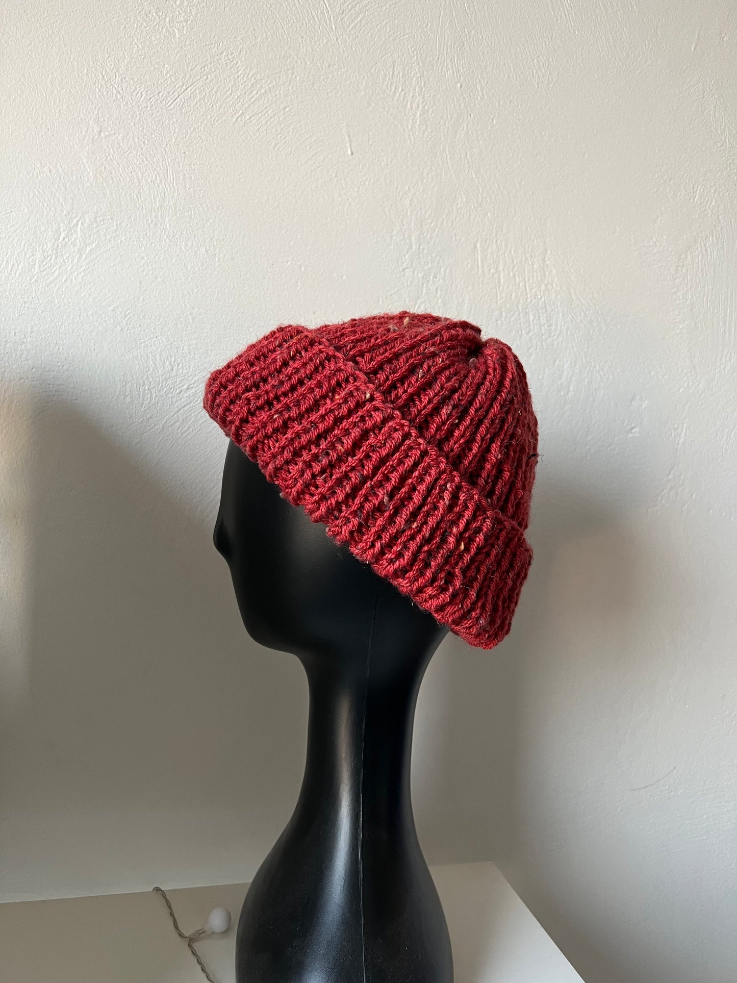 Chunky tweed beanie