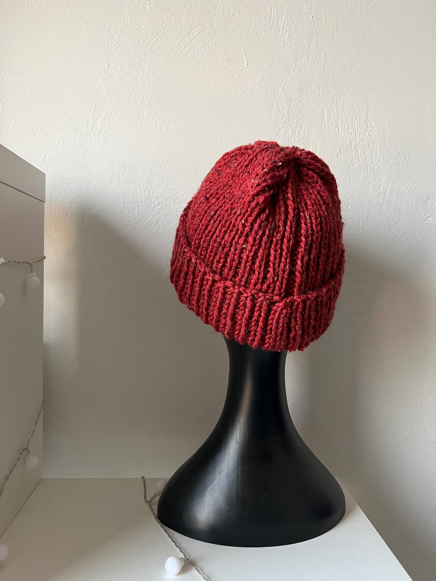 Chunky tweed beanie