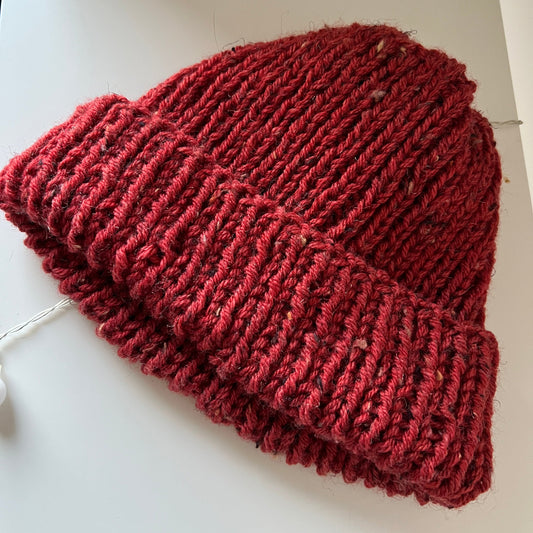 Chunky tweed beanie