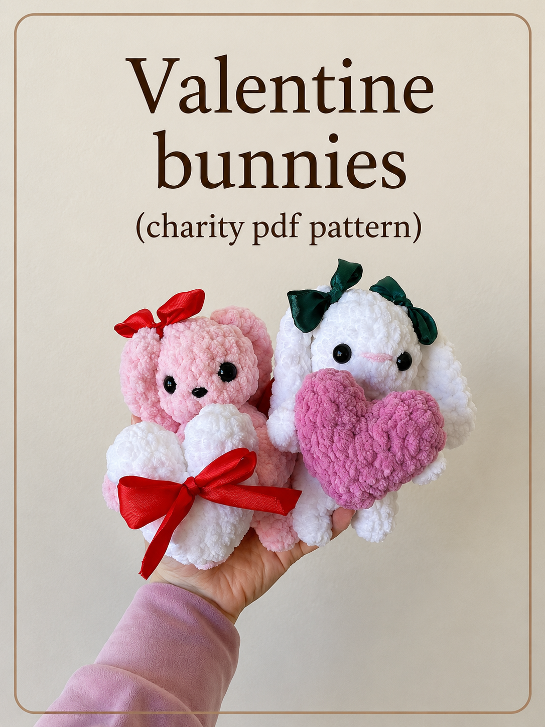 Valentine bunnies (charity pdf pattern)